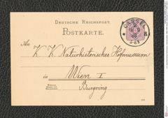 k.k. naturhistorisches Hofmuseum, Intendanzakten 1885-1896 (Hauer), Aktenzahl Z.417/1888, Seite 2